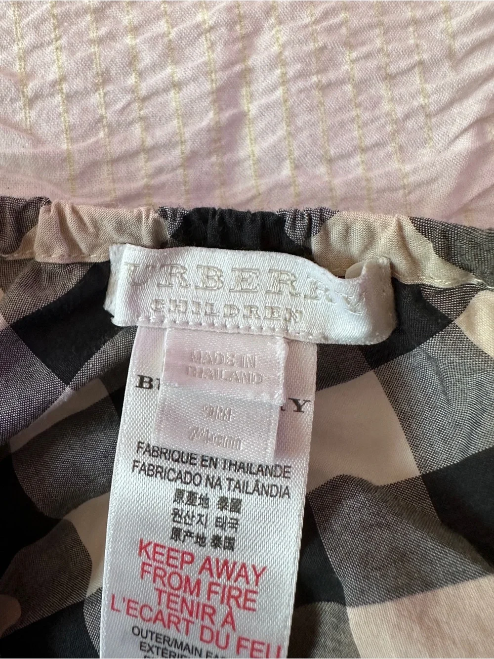 Burberry Hot Pink Swimsuit and Signature Beige Plaid Dress Set bundle